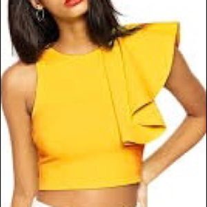 Yellow - Crop Top - Size M
